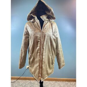 Gantos Black Label Women's Size Small Vintage Gold Jacquard‎ Jacket Missing Belt
